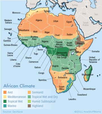 safari africa map
