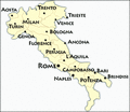 italy distance map cities