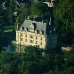 azay le rideau castle aerial view