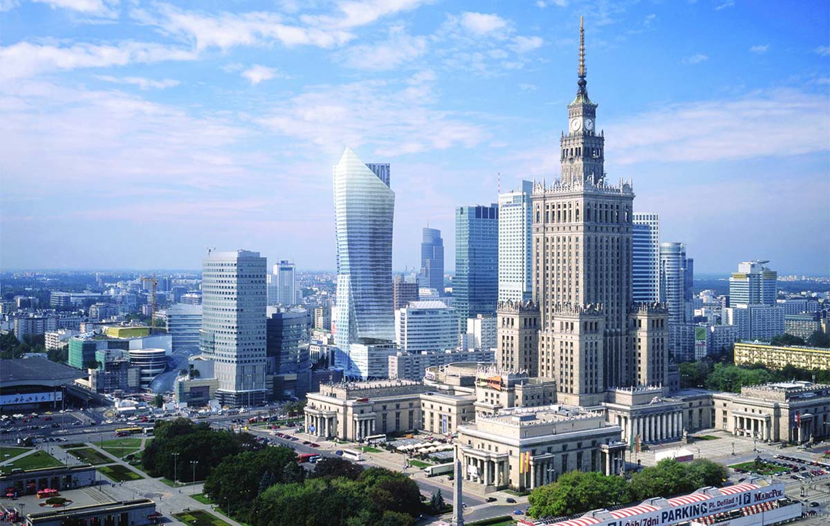 Lotnicza panorama Warszawy