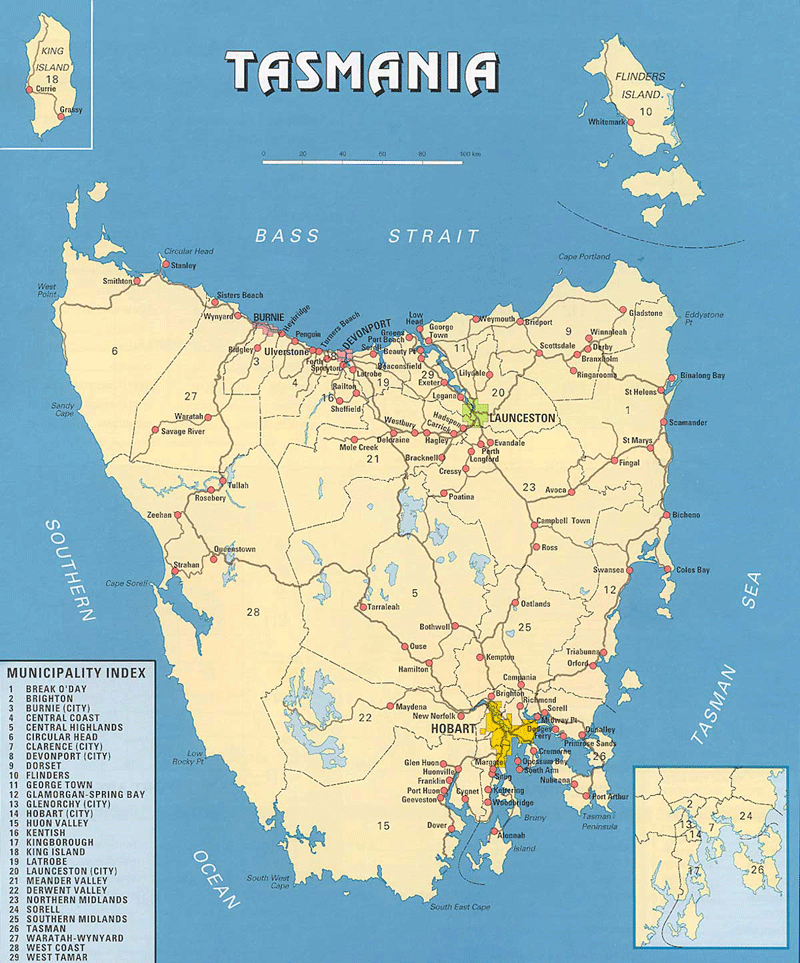 Tasmania Map 800