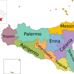 Map of region of Sicily Italy with provinces it.svg