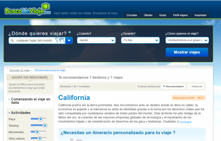 Buscounviaje.com, alla ricerca del viaggio dei tuoi sogni