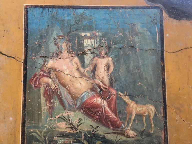 Pompei: scoperto l'affresco di Narciso