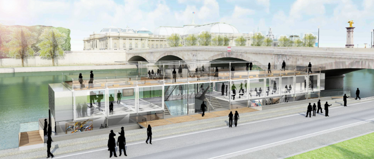 Fluctuart, il primo museo galleggiante del mondo apre a Parigi