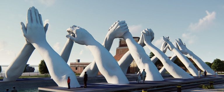 building bridges lorenzo quinn venezia