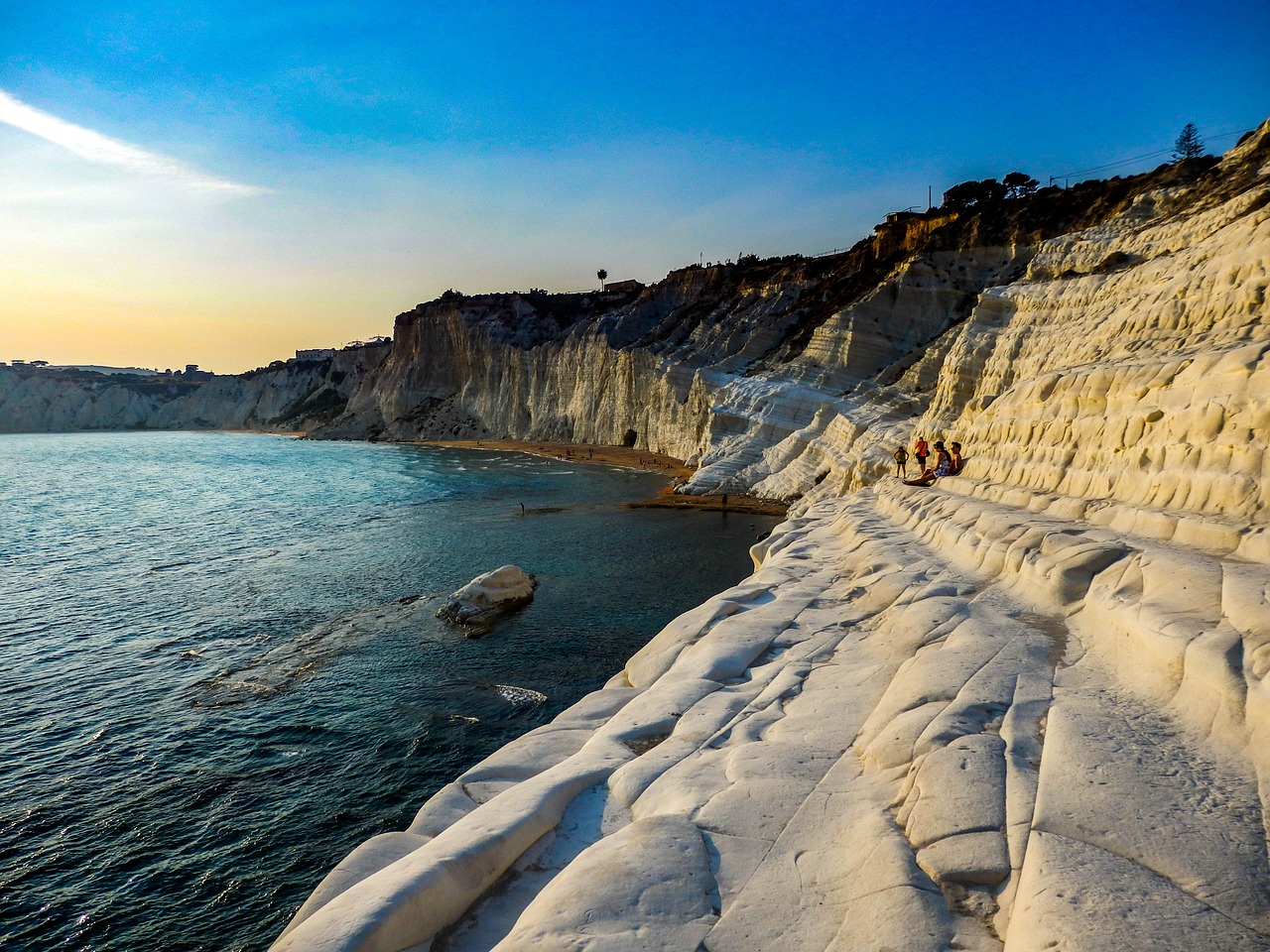 scala dei turchi di sera