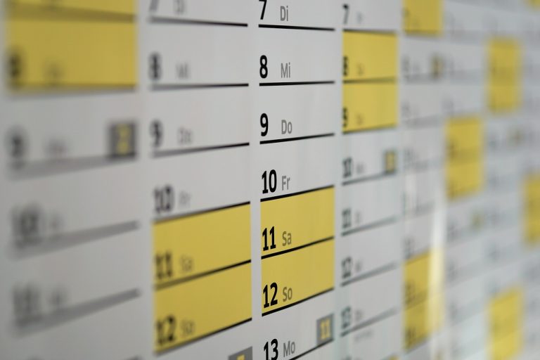 Calendario febbraio 2020 con festività