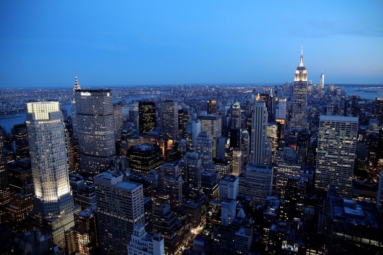 New York vista dall'alto Grande Mela