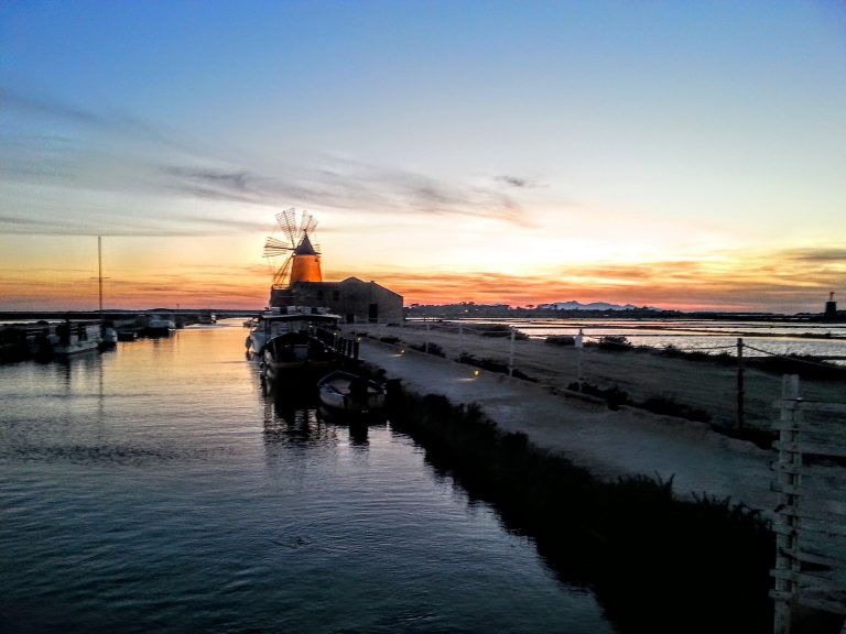 Saline di Marsala al tramonto