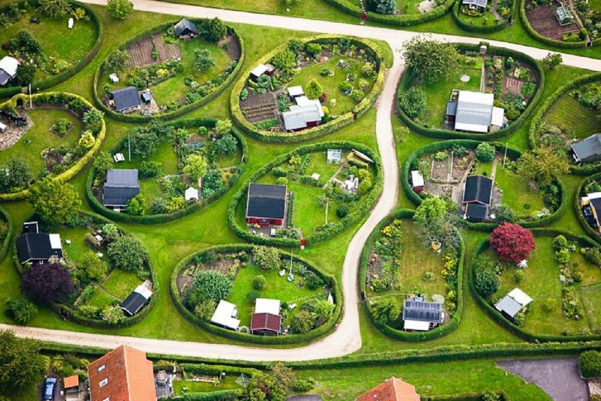 Giardini ovali quartiere Naerum Copenaghen