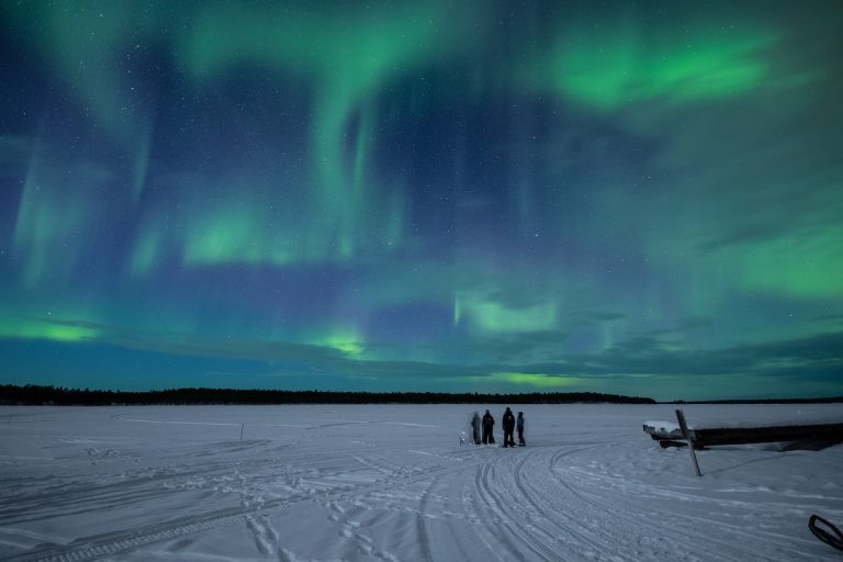 Aurora boreale in Lapponia