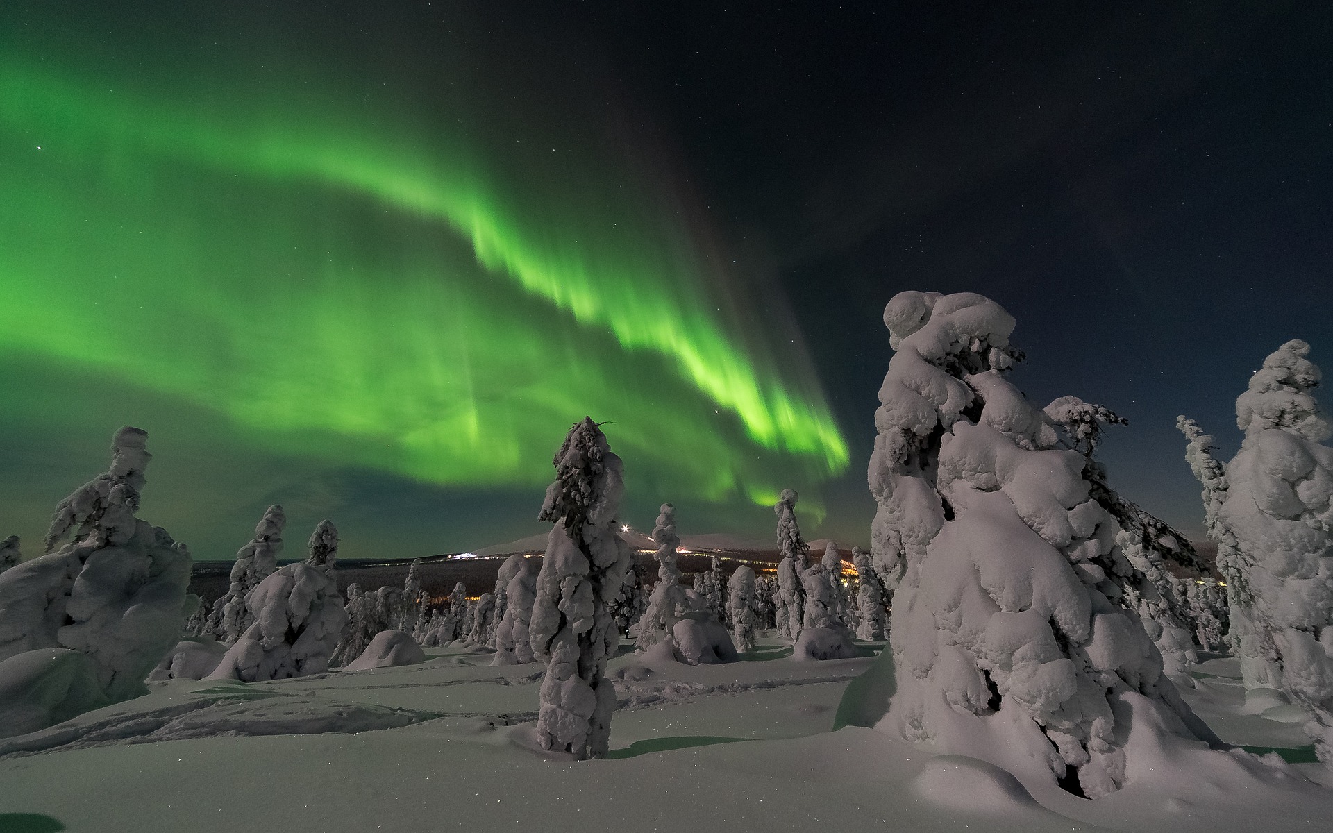 Aurora boreale in Svezia