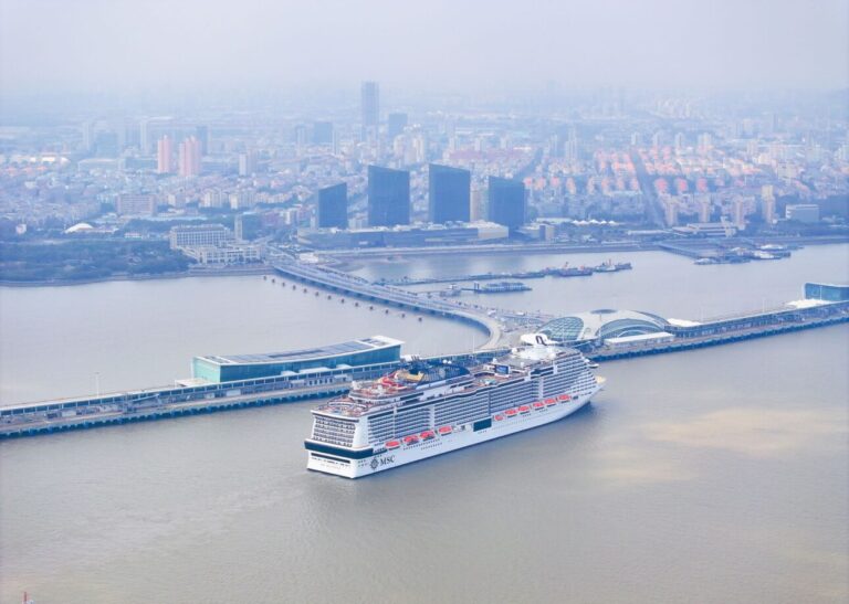 msc bellissima arrives to shanghai