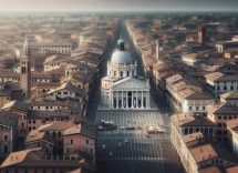 Vista panoramica di Mantova con arte e storia