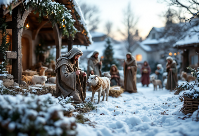 Presepe vivente in Italia durante le festività natalizie