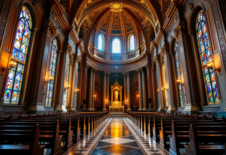 Interno della Cappella Sansevero con statue e decorazioni