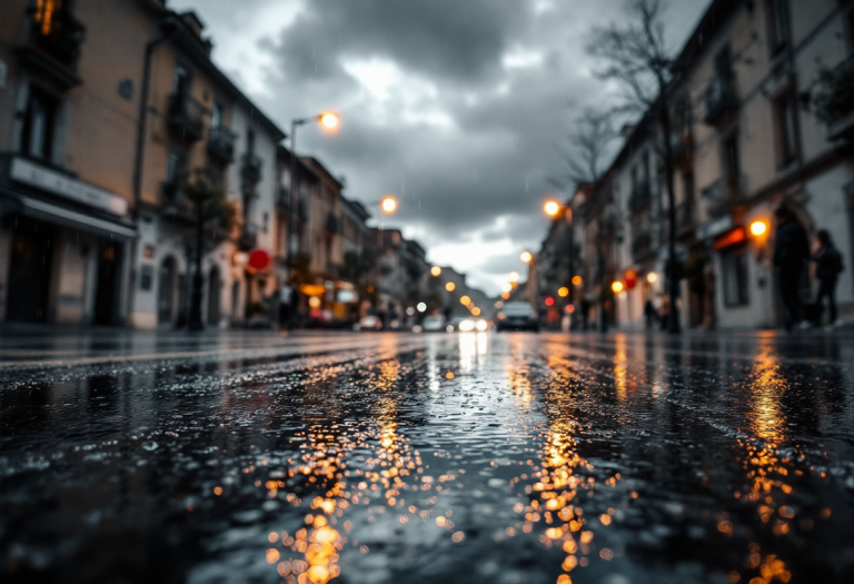 Maltempo in Italia con piogge e nevicate sul Tirreno