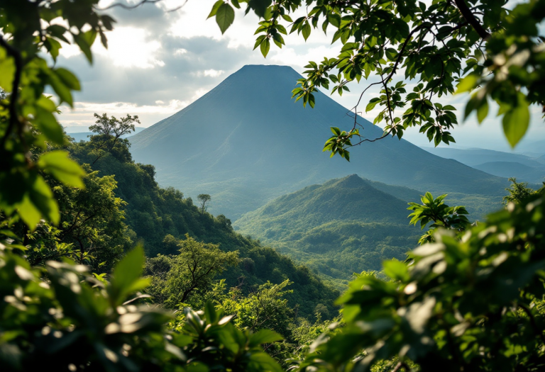 Vista panoramica del Parco Nazionale dei Vulcani in Ruanda