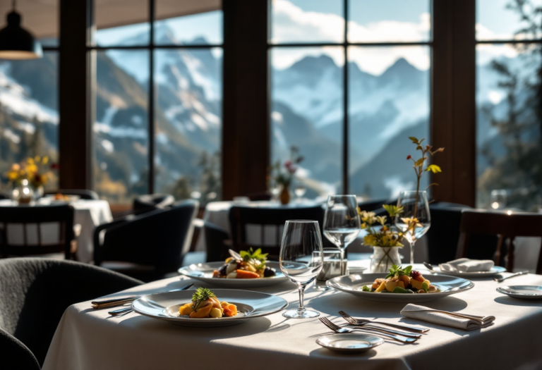 Vista di un ristorante stellato in Trentino-Alto Adige