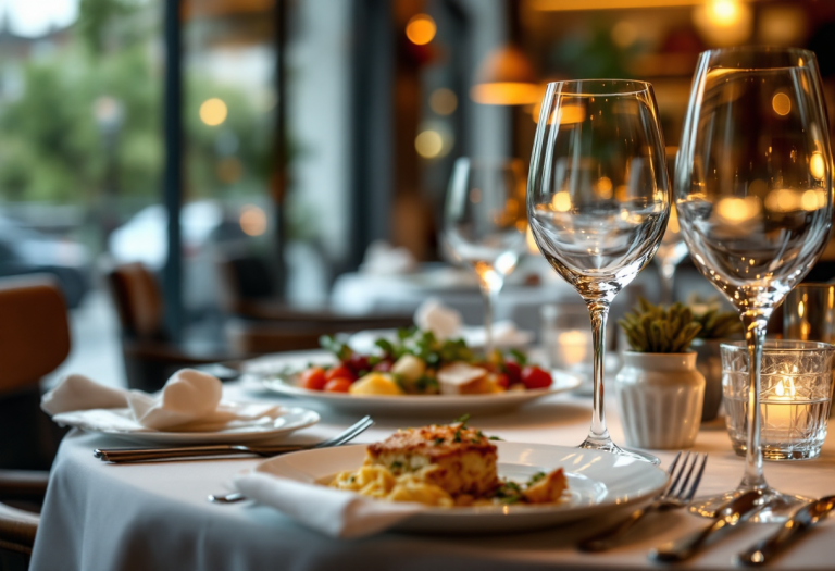 Immagine di un piatto gourmet in un ristorante stellato nel Lazio