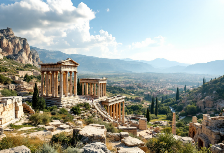 Vista panoramica della Valle dei Templi ad Akragas