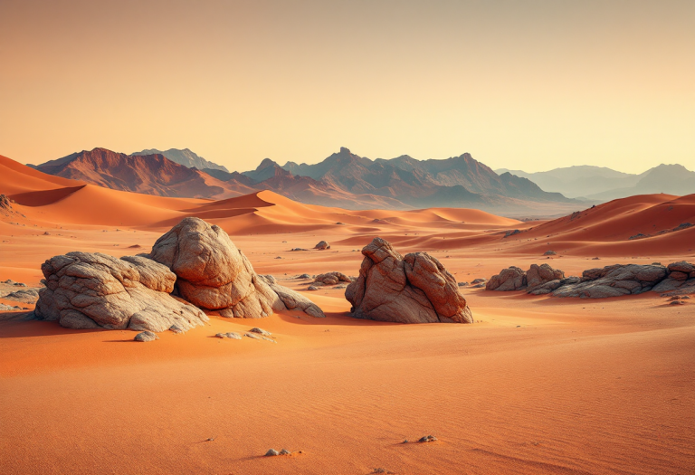 Panorama mozzafiato della Namibia con dune e fauna selvatica