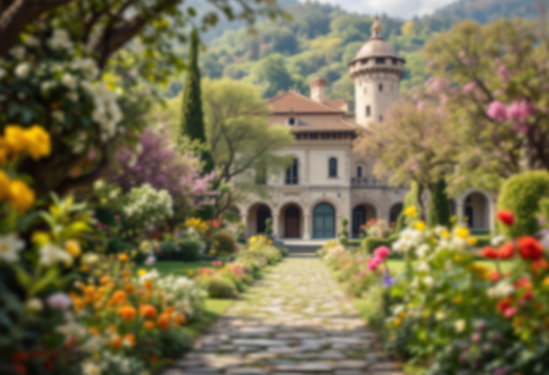 Vista panoramica del Castello Ruspoli e dei suoi giardini