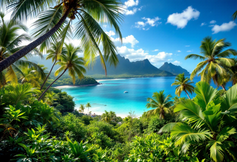Vista panoramica delle isole più belle del Pacifico