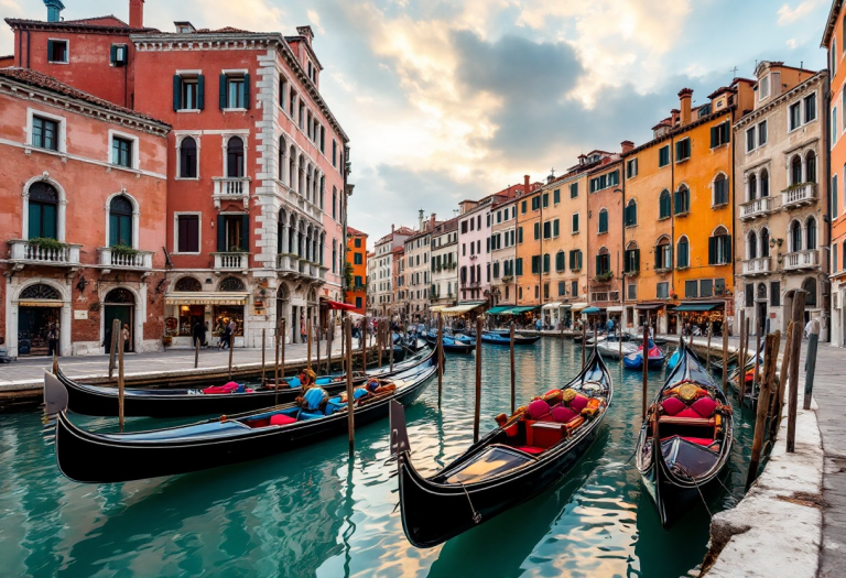 Jeff Bezos e la sua sposa durante il matrimonio a Venezia