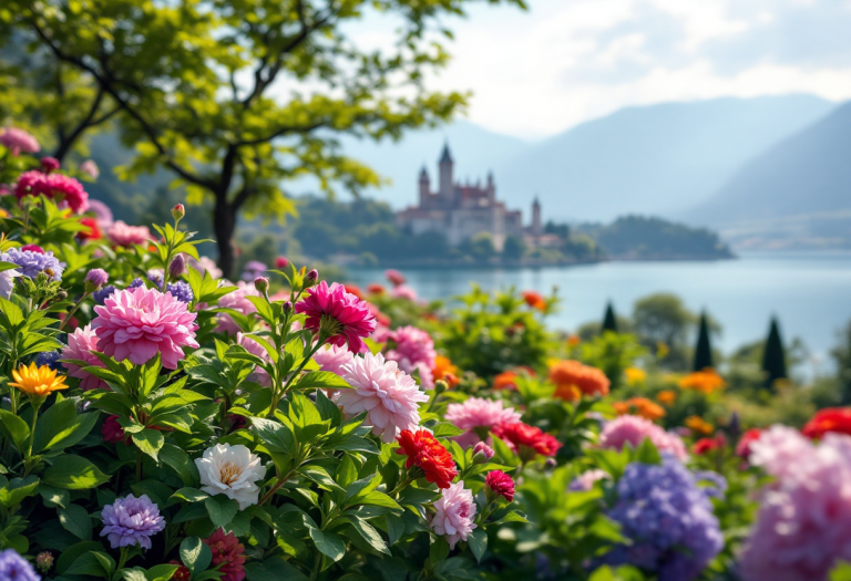 Vista panoramica delle Terre Borromeo sul Lago Maggiore