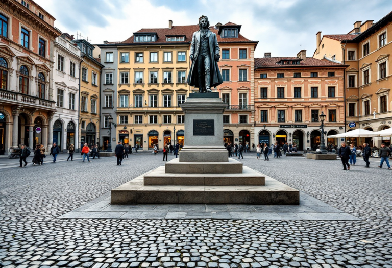 Vista di Mozartplatz, il centro culturale di Salisburgo
