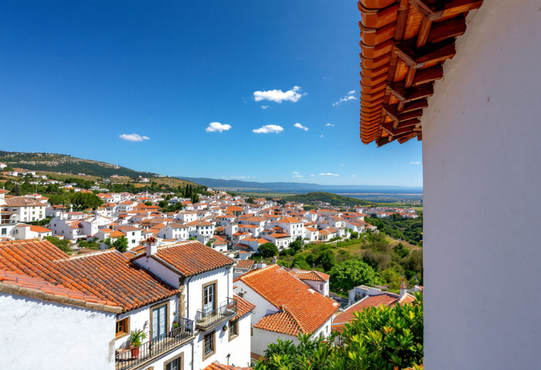 Vista panoramica di un incantevole villaggio spagnolo