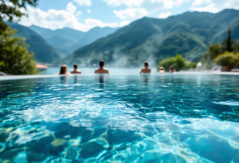 Vista delle Terme di Colà immerse nella natura