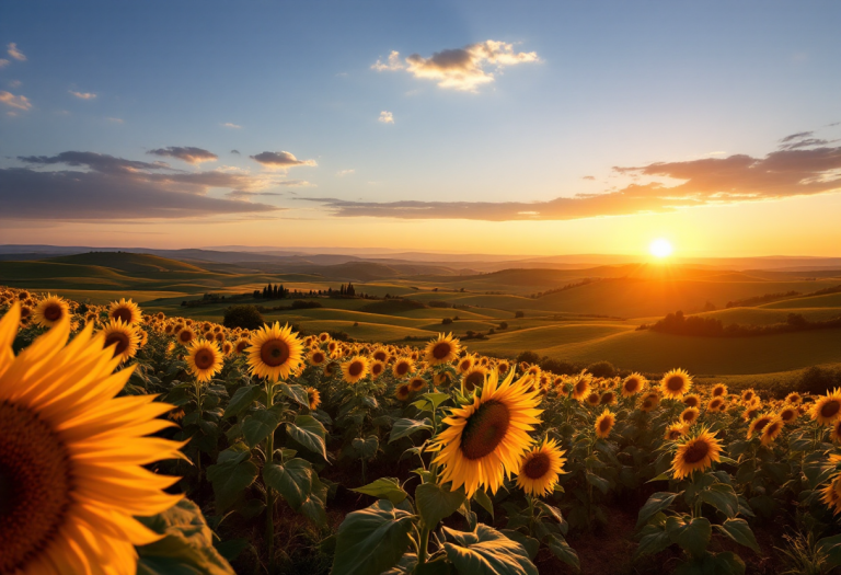 Un paesaggio sereno che rappresenta il turismo lento in Italia