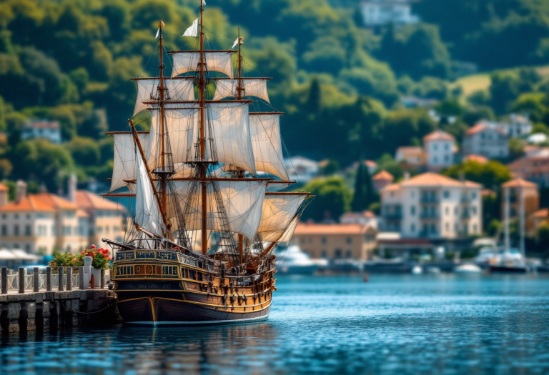 L'Amerigo Vespucci in visita a Crotone