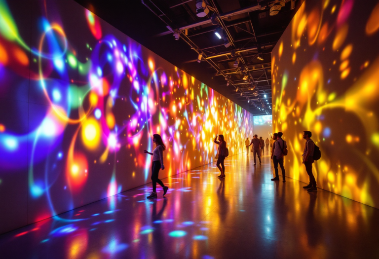 Installazione artistica immersiva di teamLab a Abu Dhabi
