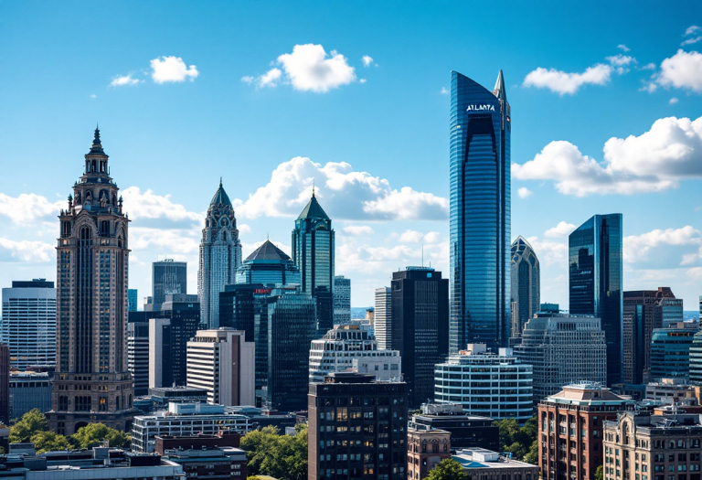 Vista panoramica di Atlanta, sede dei Mondiali di calcio 2026