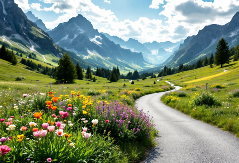 Ciclista che esplora i paesaggi dell'Alto Adige