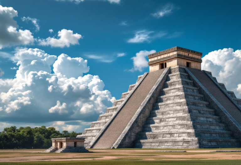 Vista panoramica di Chichén Itzá, antica città Maya
