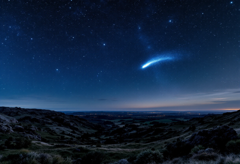Immagine della cometa di Pasqua visibile in Italia