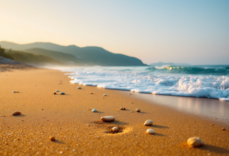 Famiglia in vacanza sulla spiaggia della Corsica