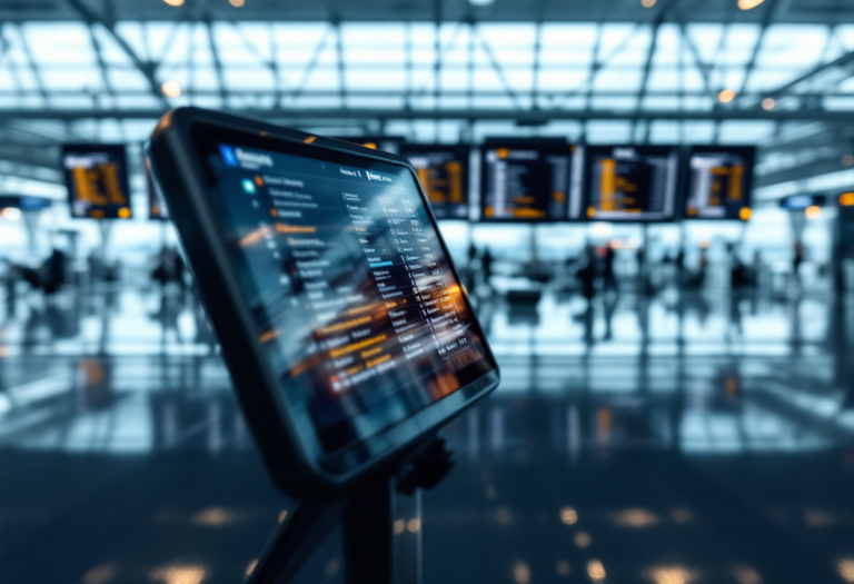 Immagine che rappresenta il futuro dei viaggi aerei con AI