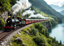 Treno che attraversa paesaggi lombardi