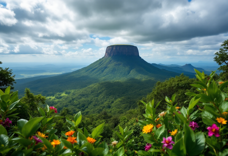 Vista panoramica dei Tepui, montagne iconiche del Venezuela