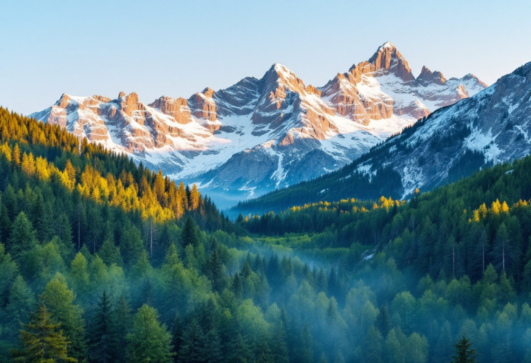 Panorama di una montagna ideale per il ponte del 25 aprile