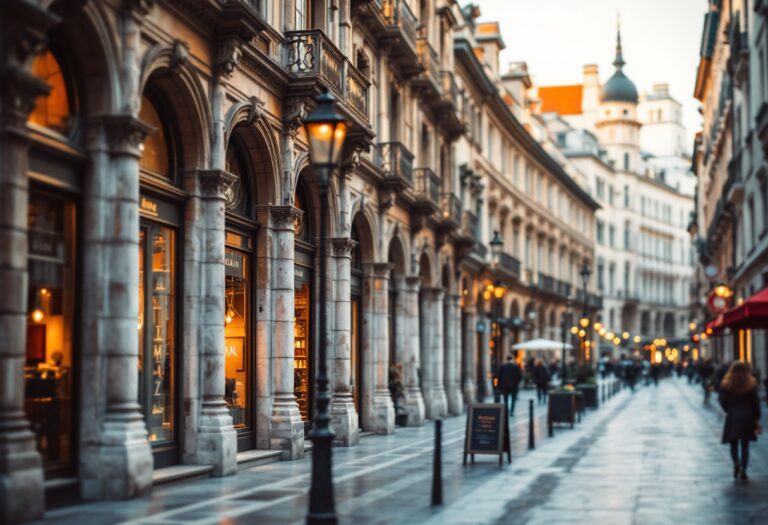 Panorama di Milano con arte e architettura moderna