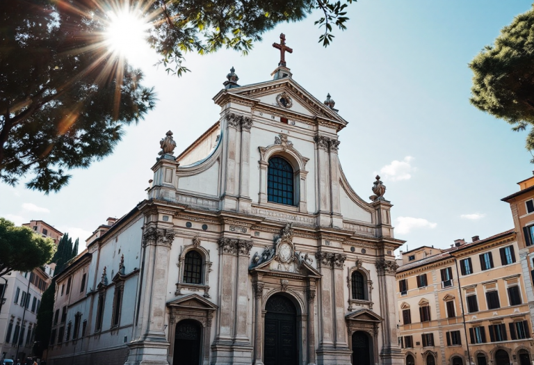 Dettaglio di un'opera di Caravaggio esposta a Roma