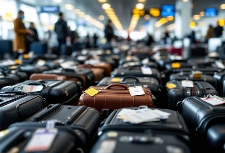 Aeroporti con problemi nella gestione dei bagagli nel 2023