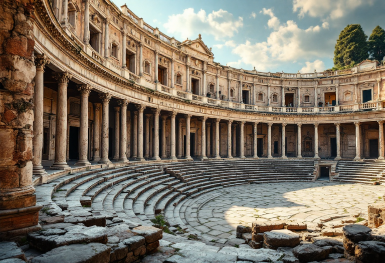 Teatro romano di Brescia in fase di restauro